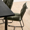 Cecil Dining Chair - Olive Green Recycled Leather