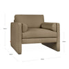 Gus Laurel Sofa Chair - Merino Mocha