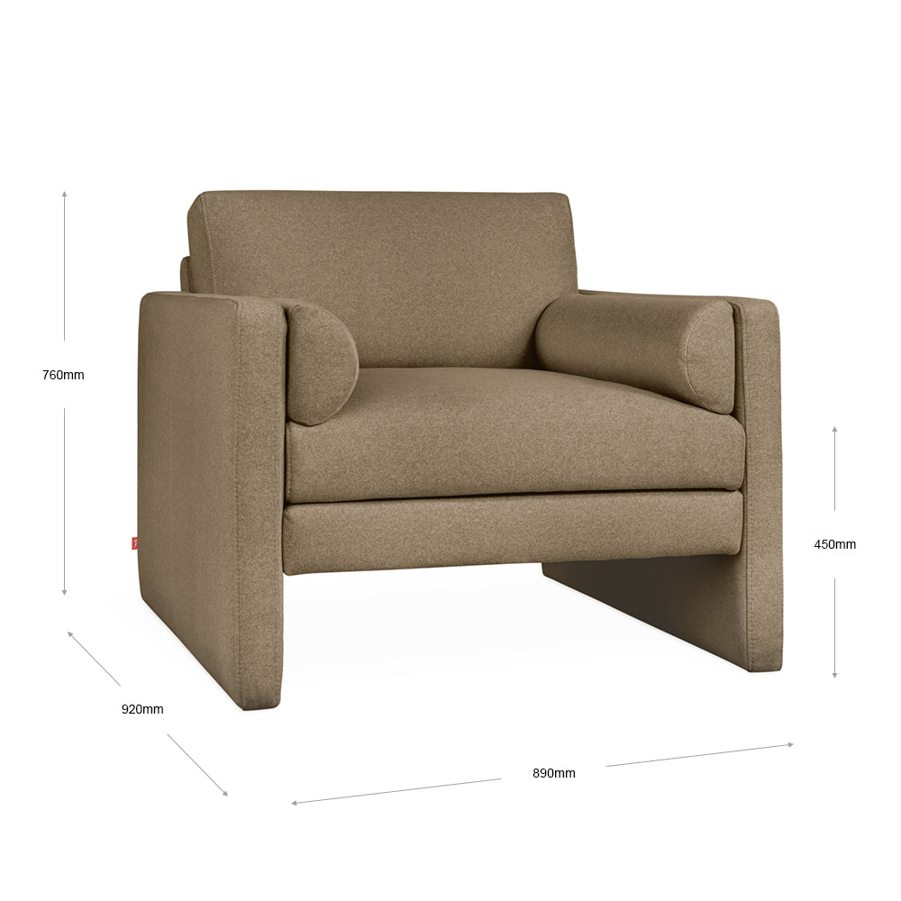 Gus Laurel Sofa Chair - Merino Mocha