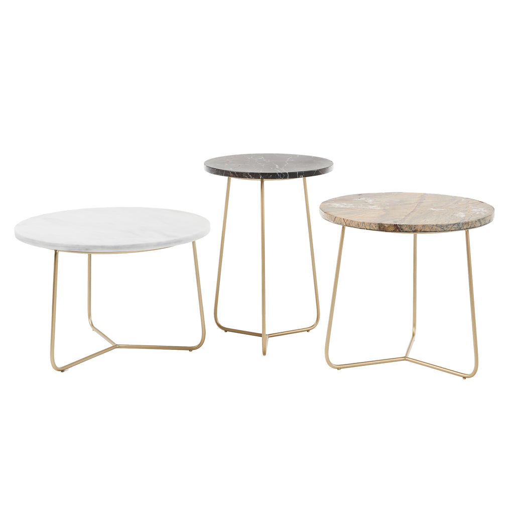 Polly Coffee Tables - Moka Marble