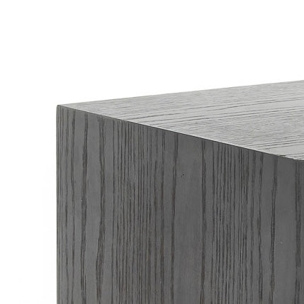 Betty Bedside Table - Black/Rattan