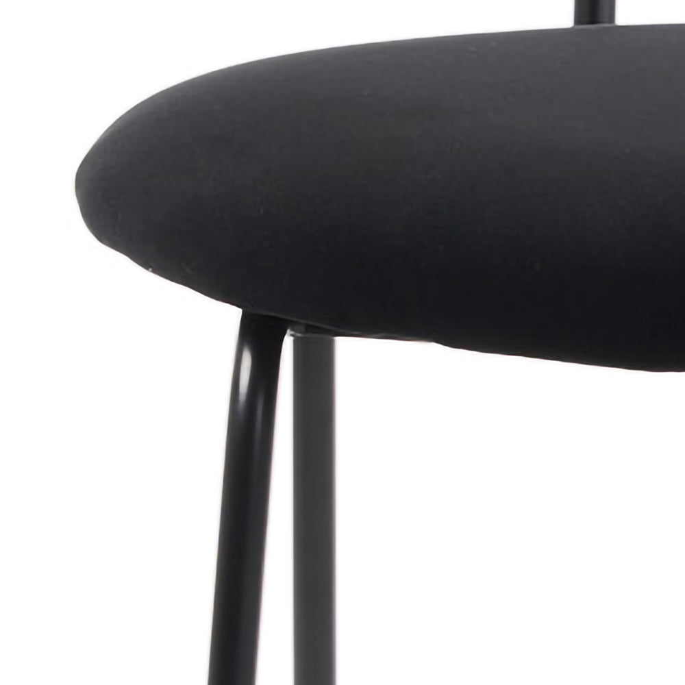 Betty Barstool - Black Velvet/Rattan