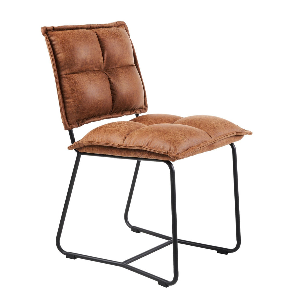Cecil Dining Chair - Cognac Recycled Leather
