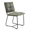 Cecil Dining Chair - Olive Green Recycled Leather