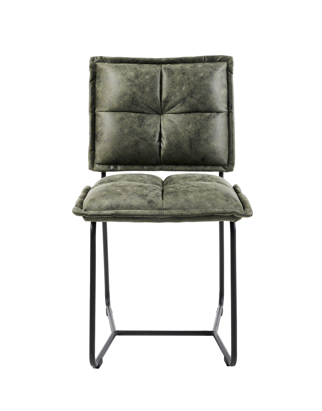 Cecil Dining Chair - Olive Green Recycled Leather