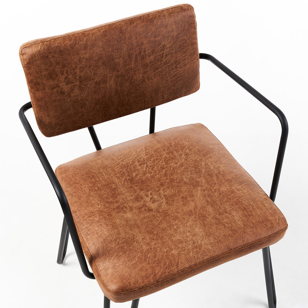 Chelsea Dining Chair - Cognac Recycled Leather