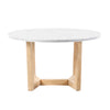 Victor Dining Table - White Marble / Ash
