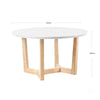 Victor Dining Table - White Marble / Ash